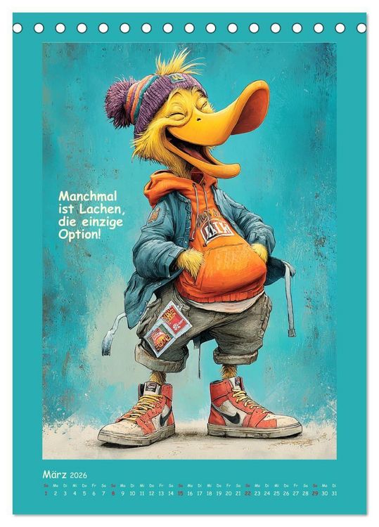 Produktbild: Quack Attacke. Enten au&szlig;er Kontrolle (Tischkalender 2026 DIN A5 hoch), CALVENDO Monatskalender