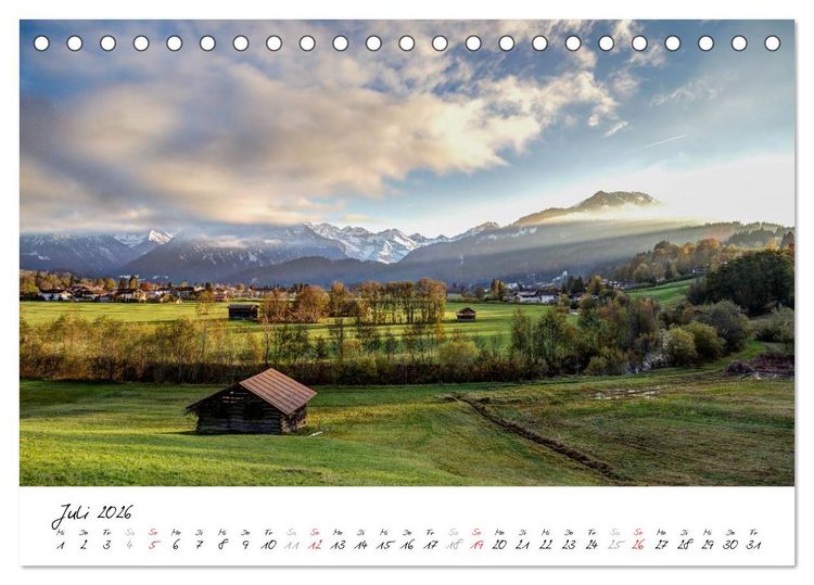 Produktbild: Oberallg&auml;uer Landschaft (Tischkalender 2026 DIN A5 quer), CALVENDO Monatskalender