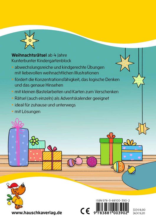 Produktbild: Weihnachtsr&auml;tsel &ndash; Kunterbunter Kindergartenblock ab 4 Jahre