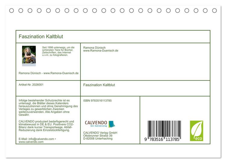 Produktbild: Faszination Kaltblut (Tischkalender 2026 DIN A5 quer), CALVENDO Monatskalender