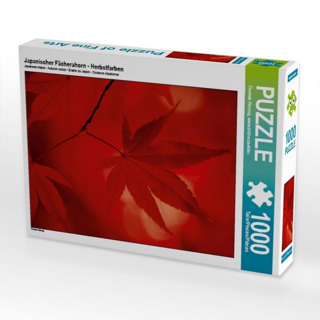 Produktbild: CALVENDO Puzzle Japanischer F&auml;cherahorn - Herbstfarben | 1000 Teile Lege-Gr&ouml;&szlig;e 64x48cm Foto-Puzzle f&uuml;r gl&uuml;ckliche Stunden