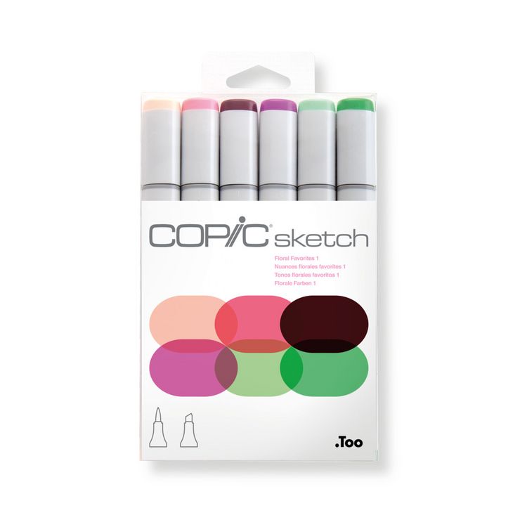Produktbild: Copic Pinselmarker Set Sketch Floral Favorite 1 floral favorite 1 6 St&uuml;ck