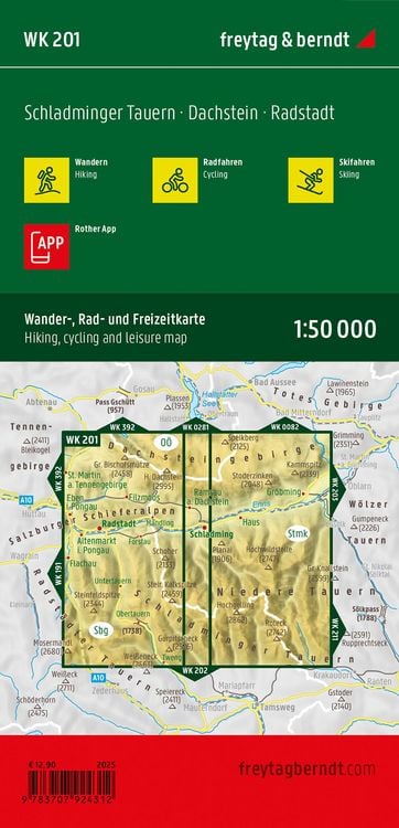 Produktbild: Freytag & berndt Wanderkarte WK 201 Schladminger Tauern, Dachstein - Radstadt 1:50.000