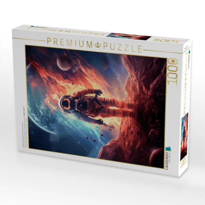 Produktbild: CALVENDO Puzzle Astronaut schreitet durch Sternensturm | 1000 Teile Lege-Gr&ouml;&szlig;e 64x48cm Foto-Puzzle f&uuml;r gl&uuml;ckliche Stunden