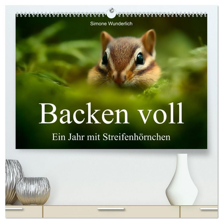 Produktbild: Backen voll - Ein Jahr mit Streifenh&ouml;rnchen (hochwertiger Premium Wandkalender 2026 DIN A2 quer), Kunstdruck in Hochglanz