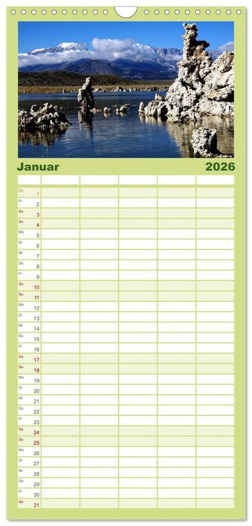 Produktbild: Familienplaner 2026 - USA-S&uuml;dwesten von seiner sch&ouml;nsten Seite 2026 mit 5 Spalten (Wandkalender, 21 x 45 cm) CALVENDO