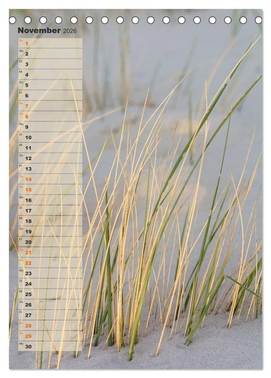 Produktbild: Zwischen D&uuml;nen und Watt / Geburtstagskalender (Tischkalender 2026 DIN A5 hoch), CALVENDO Monatskalender