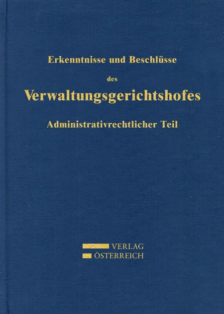 Produktbild: Erkenntnisse und Beschl&uuml;sse des Verwaltungsgsgerichtshofes