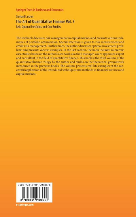 Produktbild: The Art of Quantitative Finance Vol. 3