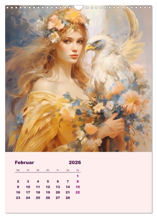 Produktbild: Elfen mit Krafttieren. Zauberhafte Lichtwesen (Wandkalender 2026 DIN A3 hoch), CALVENDO Monatskalender