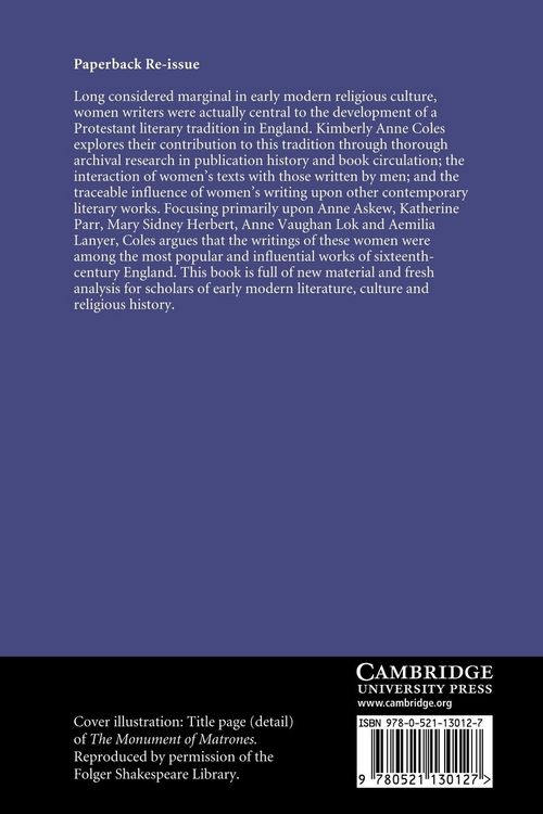 Produktbild: Religion, Reform, and Women's Writing in Early Modern England
