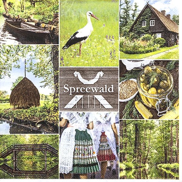 Produktbild: Home Fashion Servietten Spreewald 33x33cm 20 St&uuml;ck 3lagig