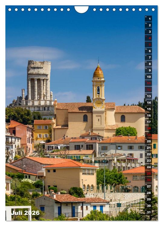Produktbild: C&Ocirc;TE D&rsquo;AZUR Idyllische Orte (Wandkalender 2026 DIN A4 hoch), CALVENDO Monatskalender