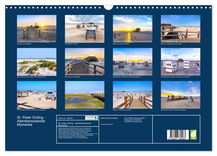 Produktbild: St. Peter Ording - Atemberaubende Momente (Wandkalender 2026 DIN A3 quer), CALVENDO Monatskalender
