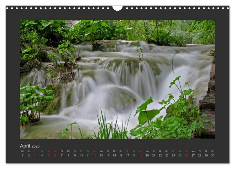 Produktbild: FALLENDE WASSER (Wandkalender 2026 DIN A3 quer), CALVENDO Monatskalender