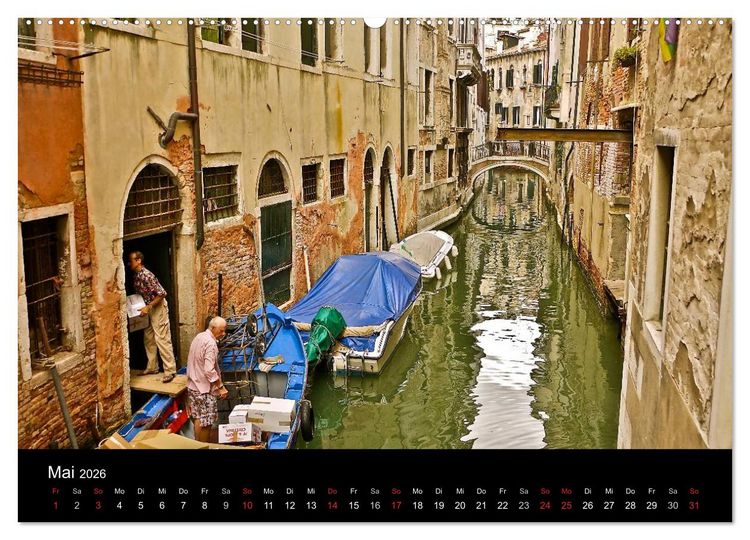 Produktbild: Venedig 2026 (Wandkalender 2026 DIN A2 quer), CALVENDO Monatskalender