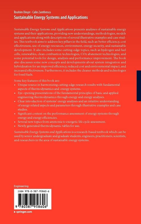 Produktbild: Sustainable Energy Systems and Applications