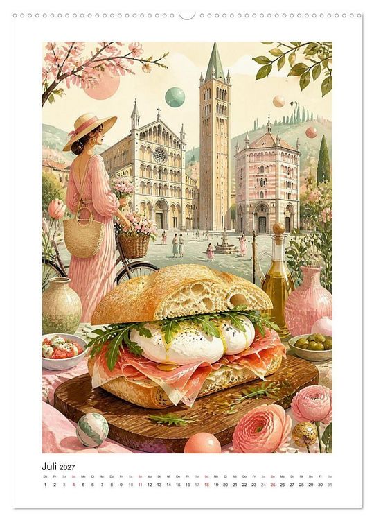 Produktbild: GEMALTE GAUMENFREUDEN - Sandwiches (Wandkalender 2027 DIN A2 hoch), CALVENDO Monatskalender