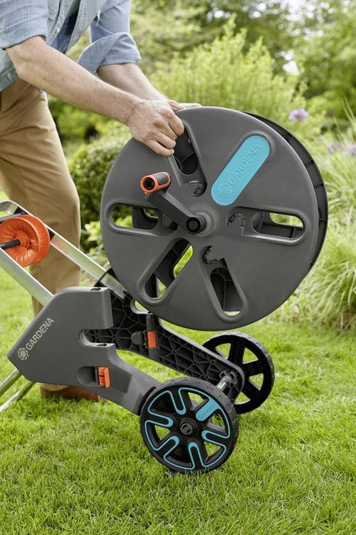 Produktbild: GARDENA 18520-20 Schlauchwagen CleverRoll L Easy Schlauchwagen 1 St. Grau, T&uuml;rkis, Orange