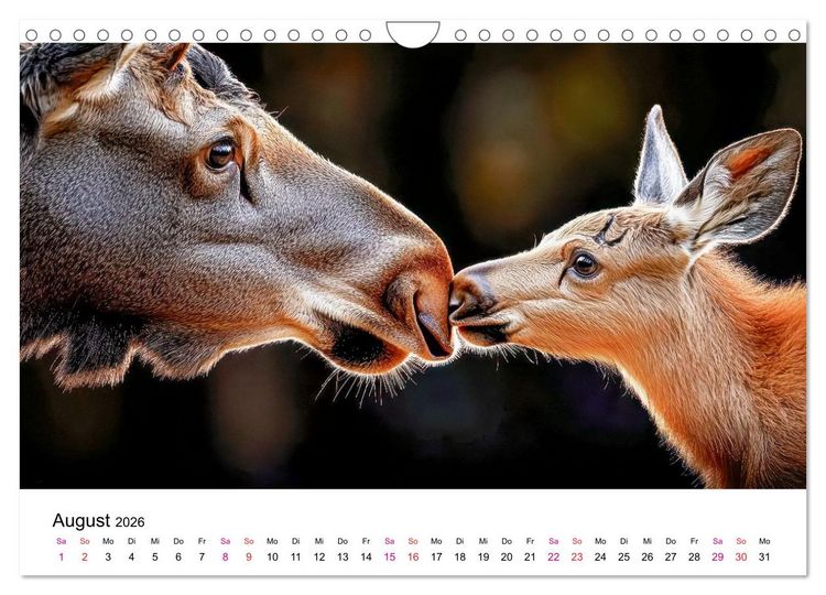 Produktbild: Elche - die Stimme der Wildnis (Wandkalender 2026 DIN A4 quer), CALVENDO Monatskalender