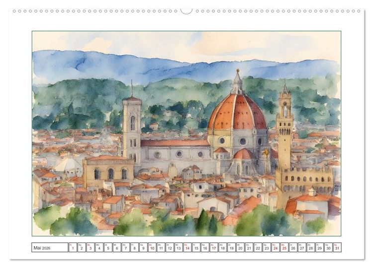 Produktbild: Italien - Baudenkm&auml;ler, Berge und Meer (hochwertiger Premium Wandkalender 2026 DIN A2 quer), Kunstdruck in Hochglanz