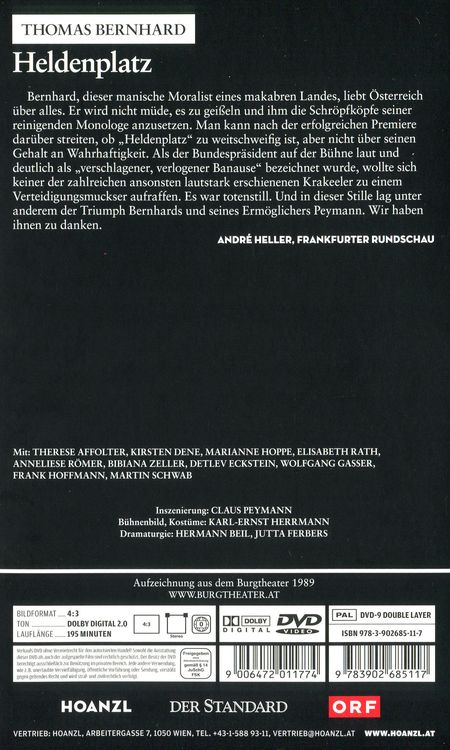 Produktbild: Heldenplatz (Thomas Bernhard) - Edition Burgtheater
