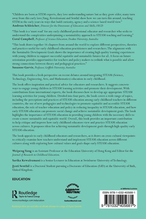 Produktbild: Science, Technology, Engineering, Arts, and Mathematics (STEAM) Education in the Early Years