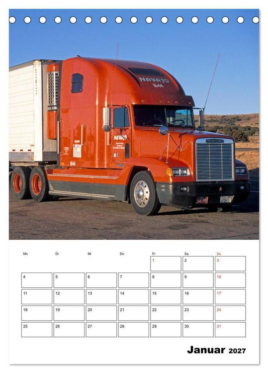 Produktbild: US-Trucks... unterwegs im amerikanischen Westen - Monatsplaner (Tischkalender 2027 DIN A5 hoch), CALVENDO Monatskalender