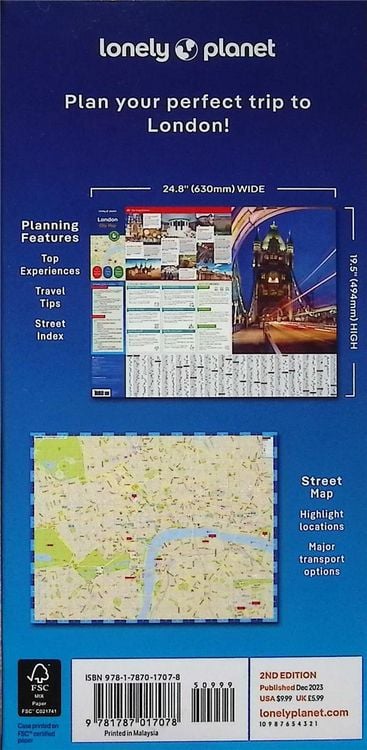 Produktbild: Lonely Planet London City Map