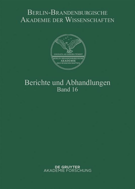 Produktbild: Berichte und Abhandlungen. Band 16