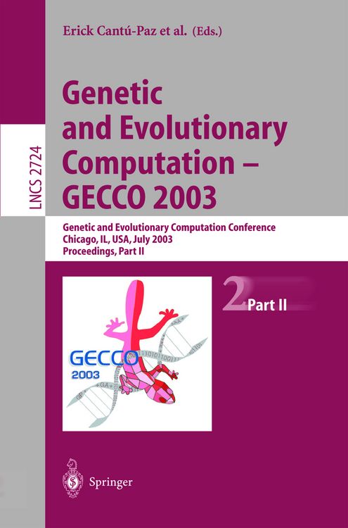 Produktbild: Genetic and Evolutionary Computation &mdash; GECCO 2003