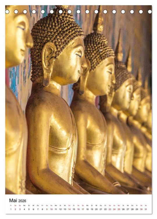 Produktbild: Buddhas im Gl&uuml;ck (Tischkalender 2026 DIN A5 hoch), CALVENDO Monatskalender
