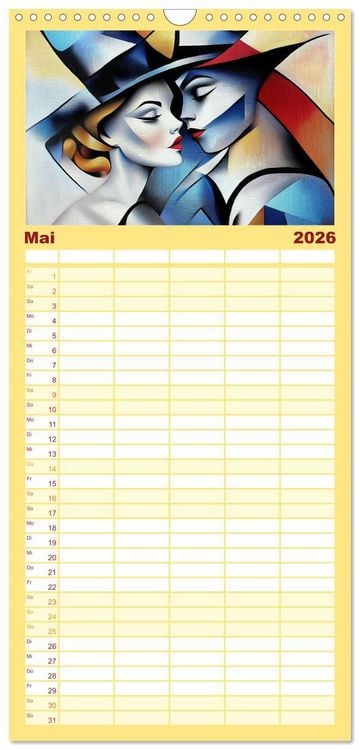 Produktbild: Familienplaner 2026 - Seelenblicke mit 5 Spalten (Wandkalender, 21 x 45 cm) CALVENDO