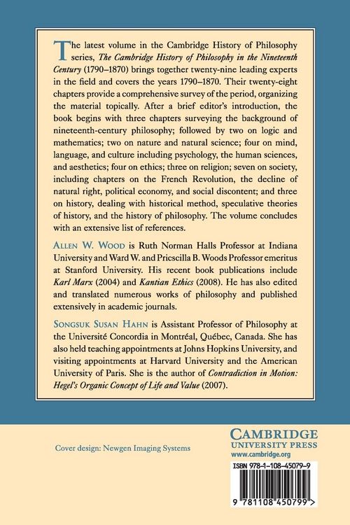 Produktbild: The Cambridge History of Philosophy in the Nineteenth Century (1790-1870)
