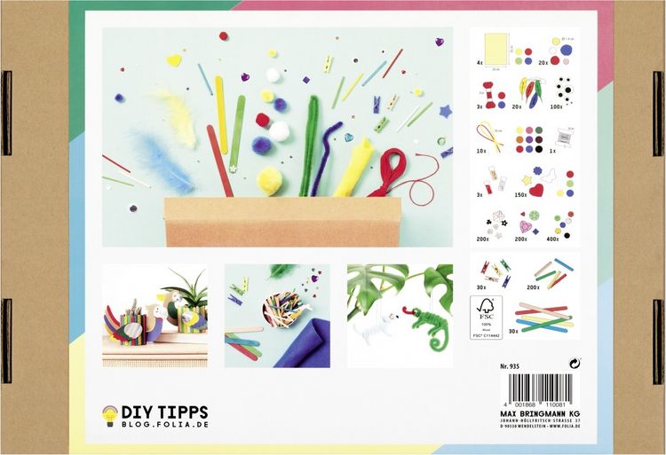 Produktbild: Folia Kreativ Box MATERIAL MIX 1300+ Teile
