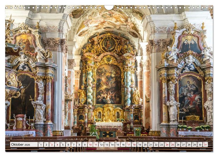 Produktbild: Bayerns Kirchen (Wandkalender 2026 DIN A3 quer), CALVENDO Monatskalender