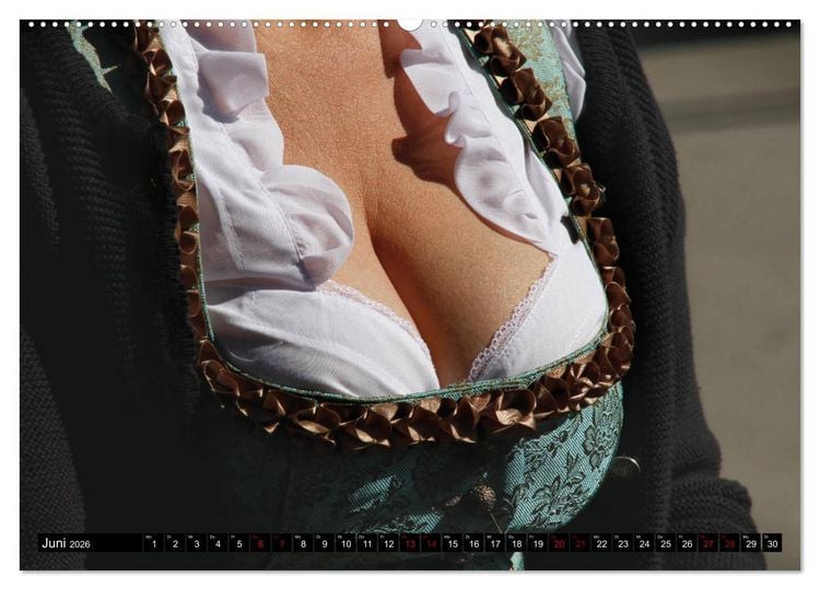 Produktbild: Bayerische Balkone, Einblicke ins Dirndl - bezaubernd (hochwertiger Premium Wandkalender 2026 DIN A2 quer), Kunstdruck in Hochglanz