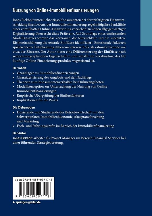Produktbild: Nutzung von Online-Immobilienfinanzierungen