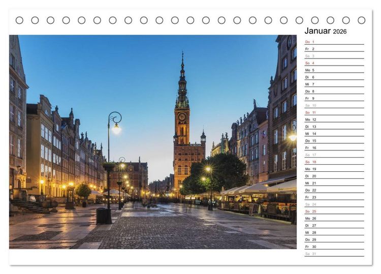 Produktbild: Danzig - Zeit f&uuml;r Entdeckungen (Tischkalender 2026 DIN A5 quer), CALVENDO Monatskalender