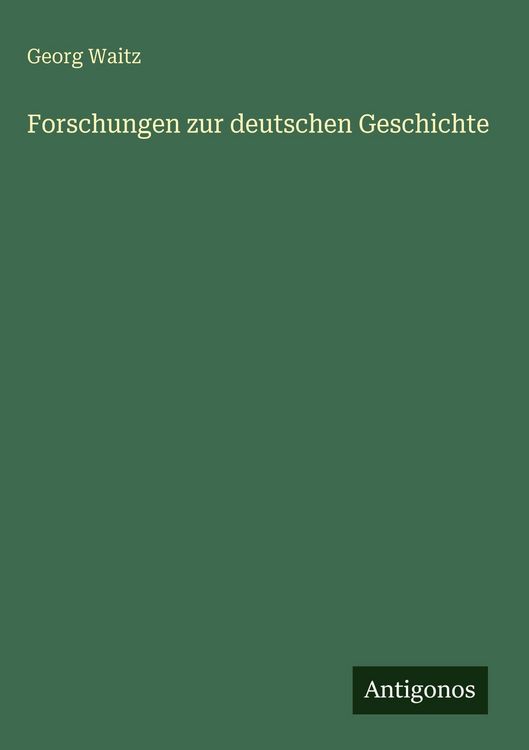 Produktbild: Forschungen zur deutschen Geschichte