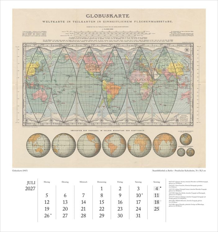 Produktbild: Geographisch-Kartographischer Kalender 2027