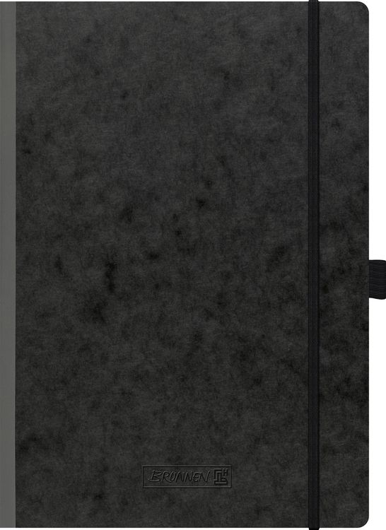 Produktbild: Brunnen Kladde A4 dot 96Bl 90g Premium sw Gummizug