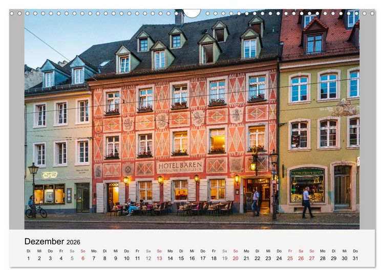 Produktbild: Freiburg im Breisgau. Malerische Stadt am Rande des Schwarzwaldes (Wandkalender 2026 DIN A3 quer), CALVENDO Monatskalender