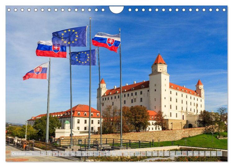 Produktbild: Zauberhaftes Bratislava - Entz&uuml;ckende Hauptstadt der Slowakai an der Donau (Wandkalender 2026 DIN A4 quer), CALVENDO Monatskalender