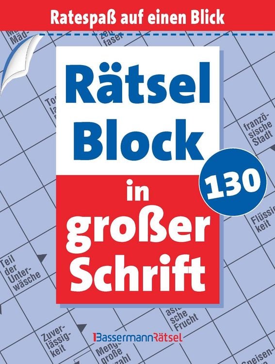 Produktbild: R&auml;tselblock in gro&szlig;er Schrift 130