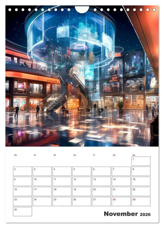 Produktbild: METAVERSE Cooler Terminplaner (Wandkalender 2026 DIN A4 hoch), CALVENDO Monatskalender