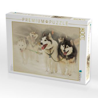 Produktbild: CALVENDO Puzzle Schlittenhunde | 1000 Teile Lege-Gr&ouml;&szlig;e 64x48cm Foto-Puzzle f&uuml;r gl&uuml;ckliche Stunden