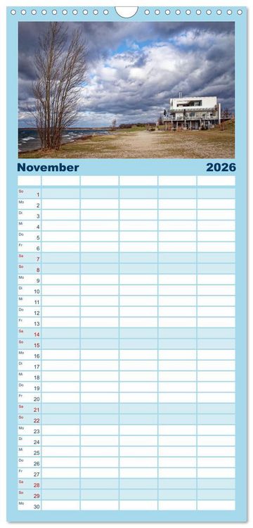 Produktbild: Familienplaner 2026 - Mein Cospudener See mit 5 Spalten (Wandkalender, 21 x 45 cm) CALVENDO