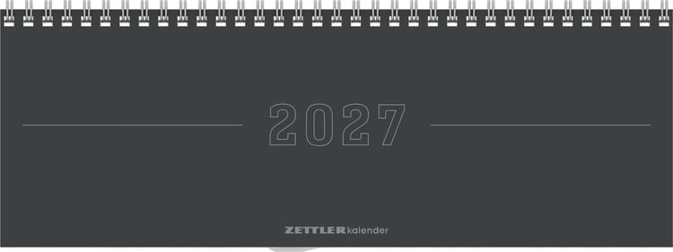 Produktbild: Tisch-Querkalender Papyrus Grau 2027