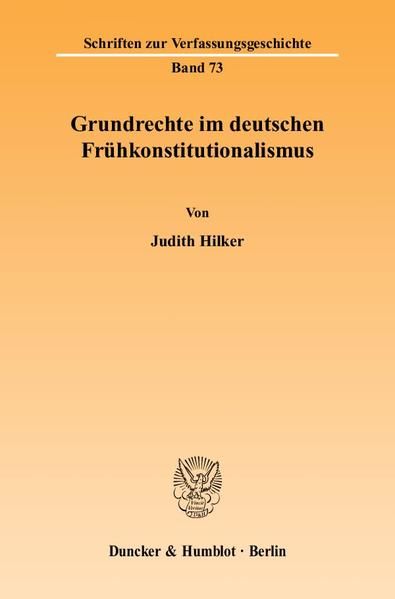 Produktbild: Grundrechte im deutschen Fr&uuml;hkonstitutionalismus.